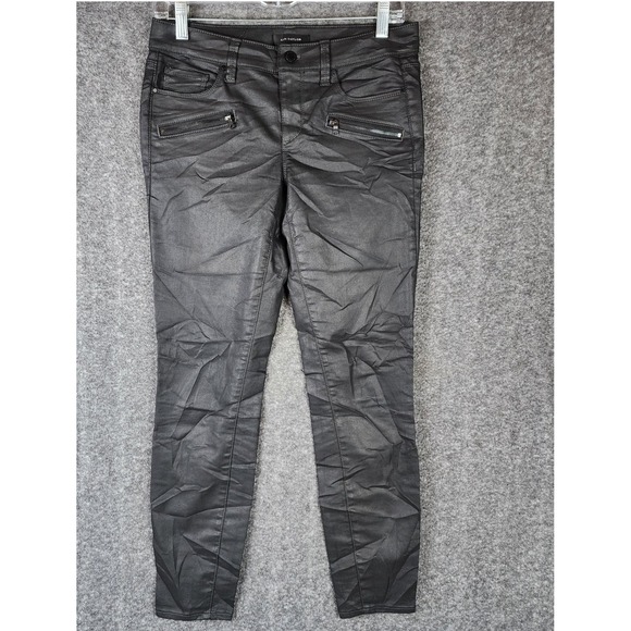 Ann Taylor Denim - Ann Taylor Pants Womens 4 The Super Skinny Modern Fit Black Coated EUC